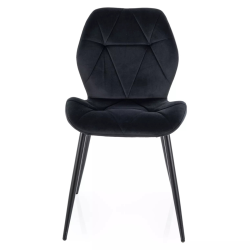 Krzesło tapicerowane Rick Velvet Bluvel 19 czarne Krzesło tapicerowane Rick Velvet Bluvel 19 czarne