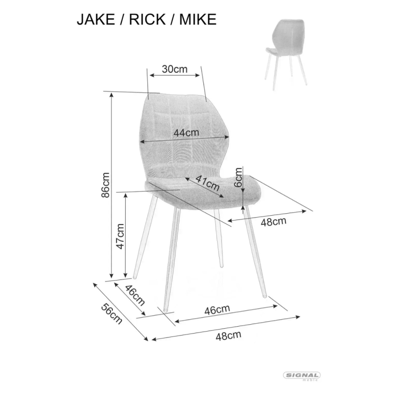 Krzesło tapicerowane Rick Velvet Bluvel 14 szare