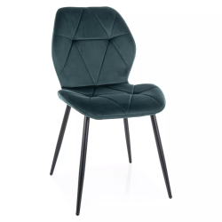 Krzesło tapicerowane Rick Velvet Bluvel 78 zielone