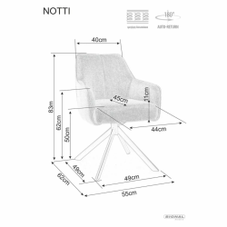 Krzesło obrotowe Notti Brego 18 ciemny szary Krzesło obrotowe Notti Brego 18 ciemny szary