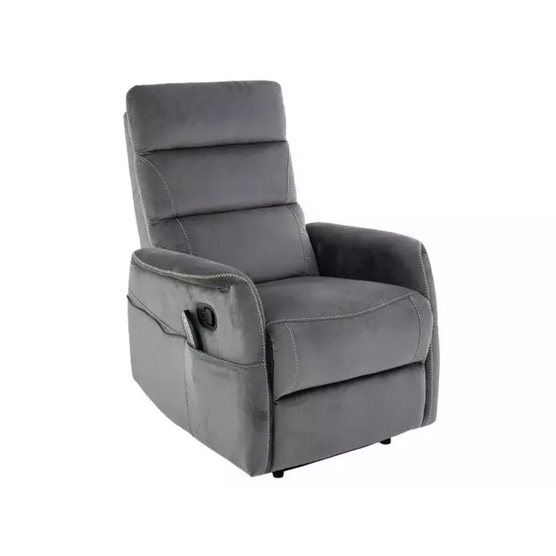 Fotel rozkładany Solon M Velvet 14 szary