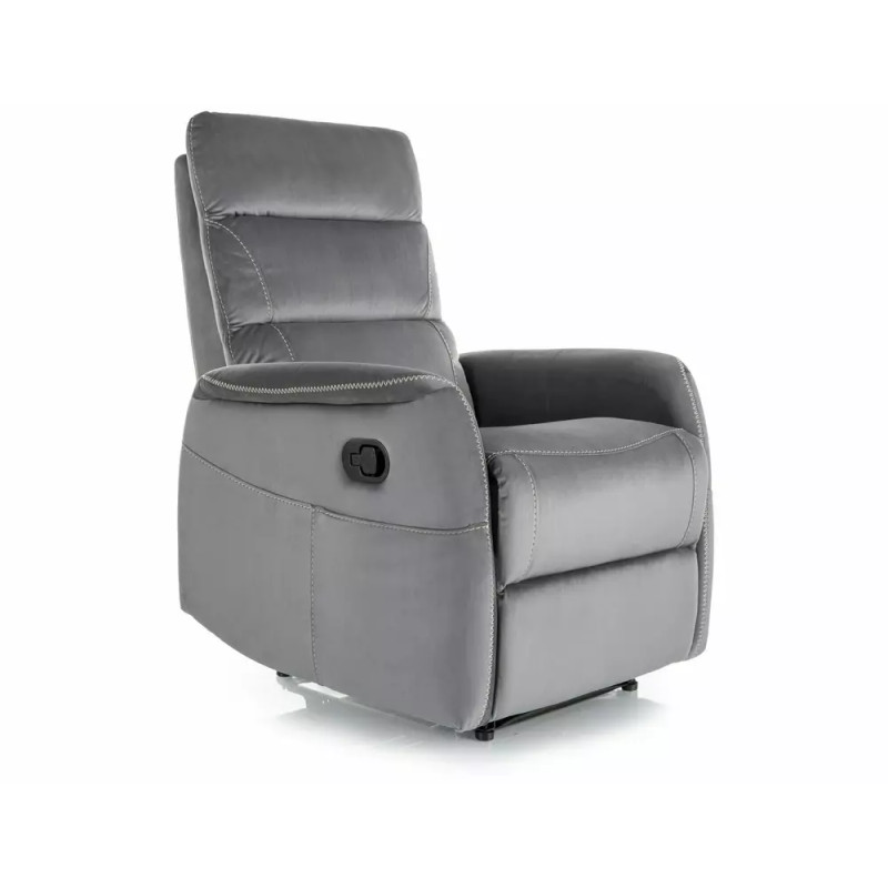 Fotel rozkładany Solon M Velvet 14 szary