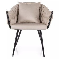 Krzesło tapicerowane Nuvo Velvet Bluvel 30 jasny beż Krzesło tapicerowane Nuvo Velvet Bluvel 30 jasny beż