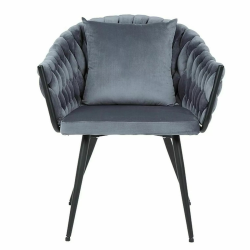 Krzesło tapicerowane Nuvo Velvet Bluvel 14 szare Krzesło tapicerowane Nuvo Velvet Bluvel 14 szare