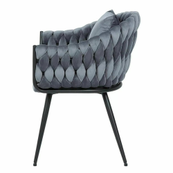 Krzesło tapicerowane Nuvo Velvet Bluvel 14 szare Krzesło tapicerowane Nuvo Velvet Bluvel 14 szare