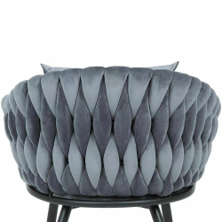 Krzesło tapicerowane Nuvo Velvet Bluvel 14 szare Krzesło tapicerowane Nuvo Velvet Bluvel 14 szare
