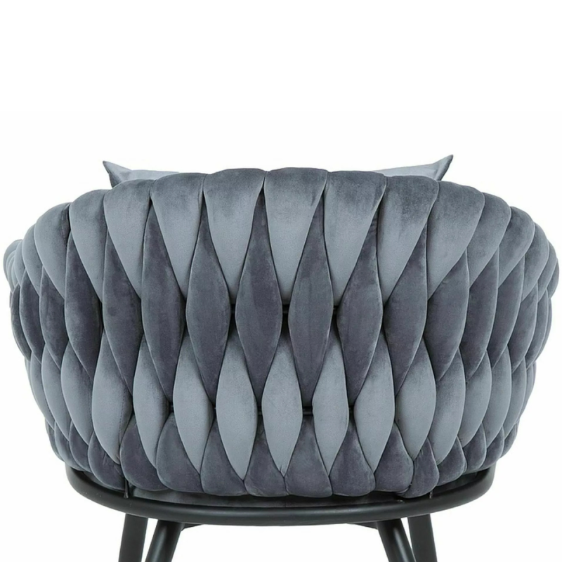 Krzesło tapicerowane Nuvo Velvet Bluvel 14 szare