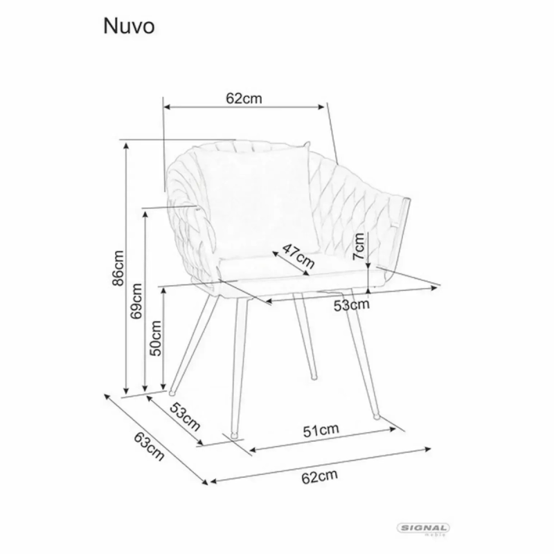 Krzesło tapicerowane Nuvo Velvet Bluvel 14 szare