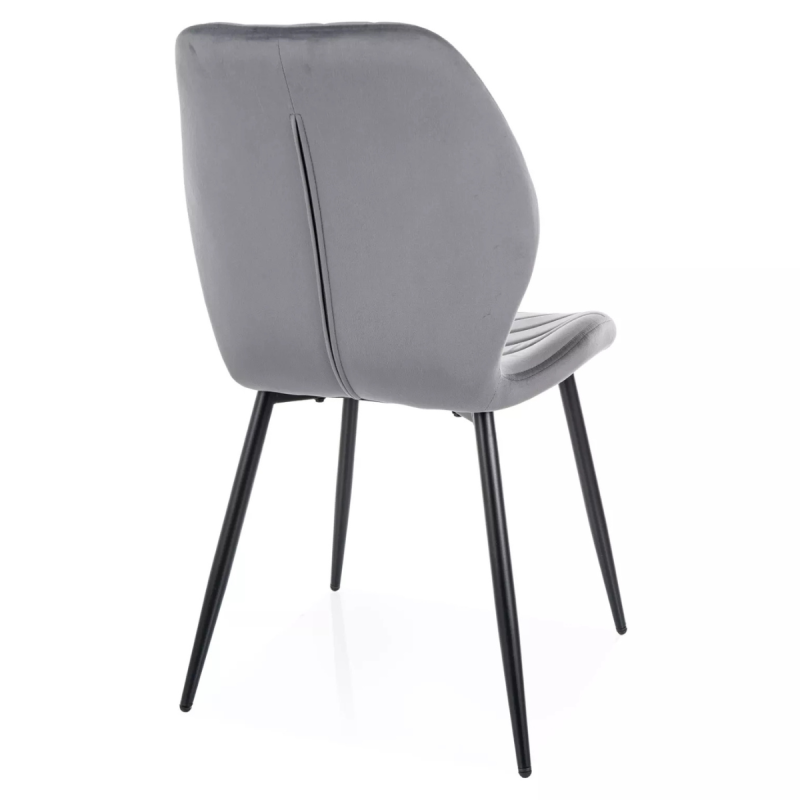 Krzesło tapicerowane Mike Velvet Bluvel 14 szare