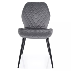 Krzesło tapicerowane Mike Velvet Bluvel 14 szare Krzesło tapicerowane Mike Velvet Bluvel 14 szare