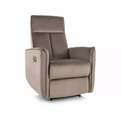 Fotel rozkładany Nikos Velvet 38 cappuccino