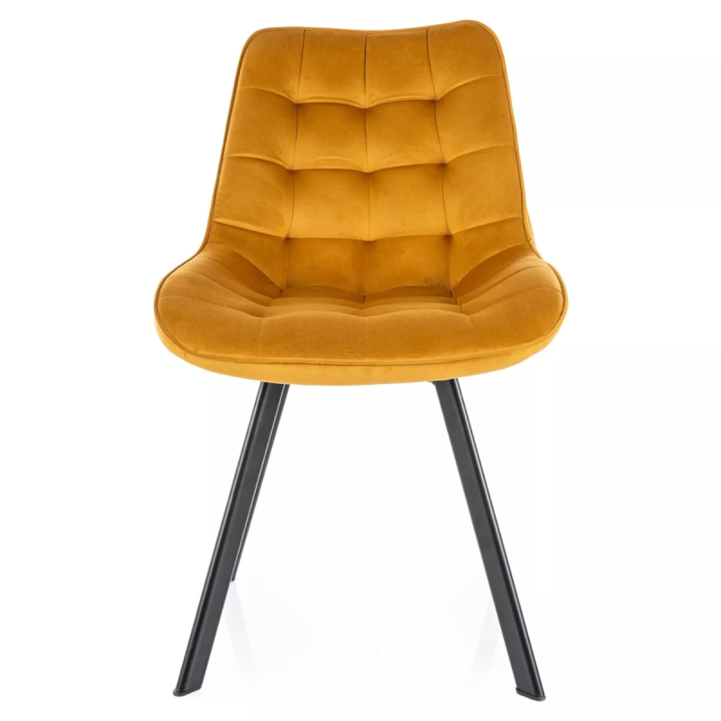 Krzesło tapicerowane Monti Velvet Bluvel 68 curry