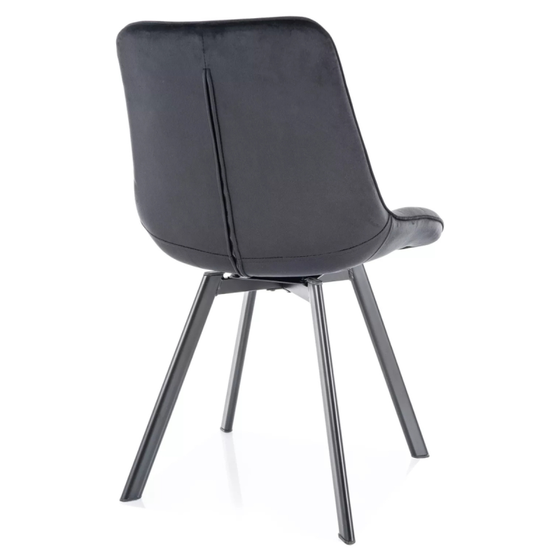 Krzesło tapicerowane Monti Velvet Bluvel 19 czarny