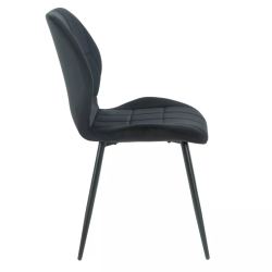 Krzesło tapicerowane Jake Velvet Bluvel 19 czarne Krzesło tapicerowane Jake Velvet Bluvel 19 czarne