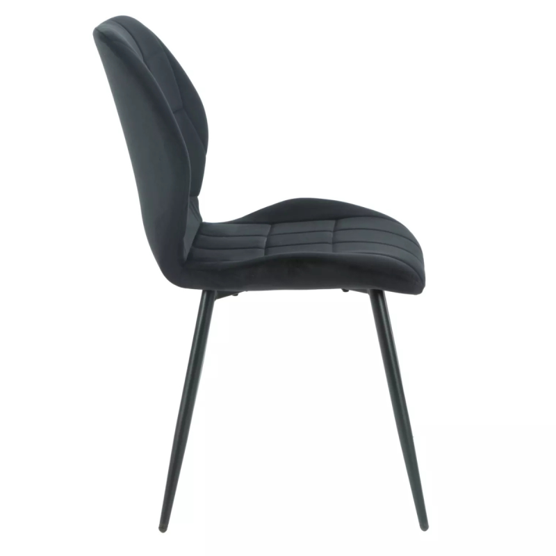 Krzesło tapicerowane Jake Velvet Bluvel 19 czarne
