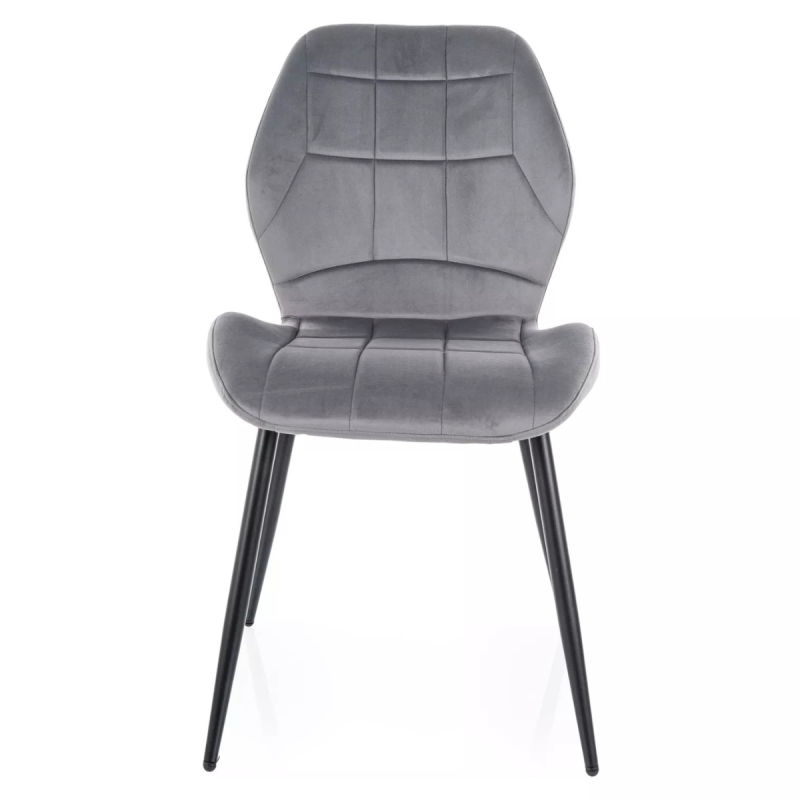 Krzesło tapicerowane Jake Velvet Bluvel 14 szare