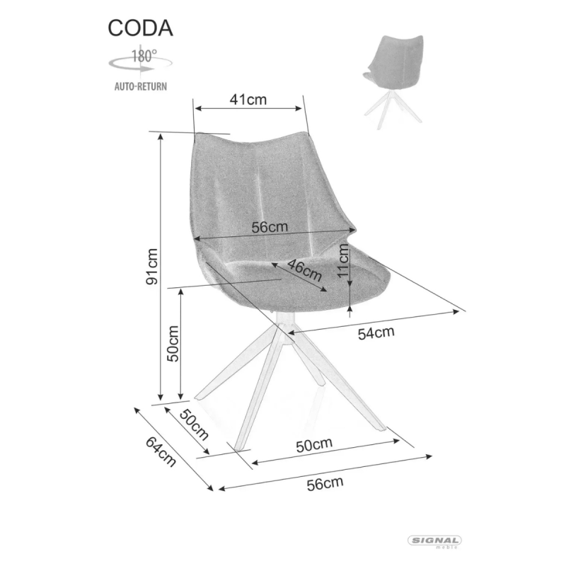 Krzesło obrotowe Coda Brego 34 beżowe