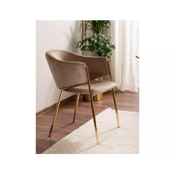 KRZESŁO BONO VELVET ZŁOTY STELAZ/BEŻ BLUVEL 28