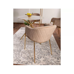 KRZESŁO BONO VELVET ZŁOTY STELAZ/BEŻ BLUVEL 28