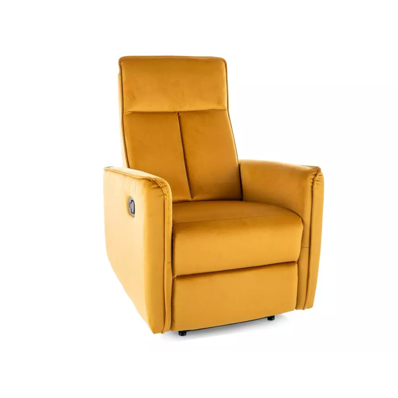 Fotel rozkładany Nikos Velvet 68 curry Fotel rozkładany Nikos Velvet 68 curry