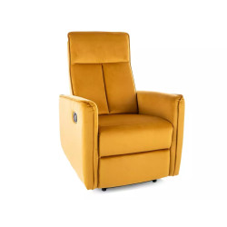 Fotel rozkładany Nikos Velvet 68 curry