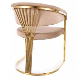 Krzesło tapicerowane Crown Velvet Bluvel 28 beżowe