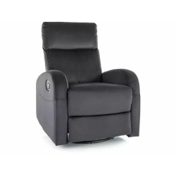 Fotel rozkładany Olimp Velvet 19 czarny