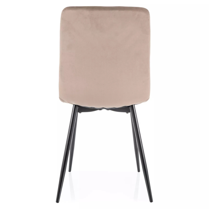 Krzesło tapicerowane Daren Velvet Bluvel 40 ciemny beż