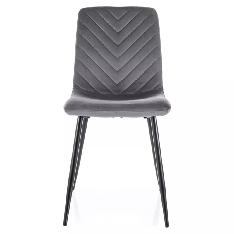 Krzesło tapicerowane Daren Velvet Bluvel 14 szare