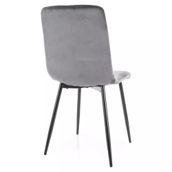 Krzesło tapicerowane Daren Velvet Bluvel 14 szare Krzesło tapicerowane Daren Velvet Bluvel 14 szare