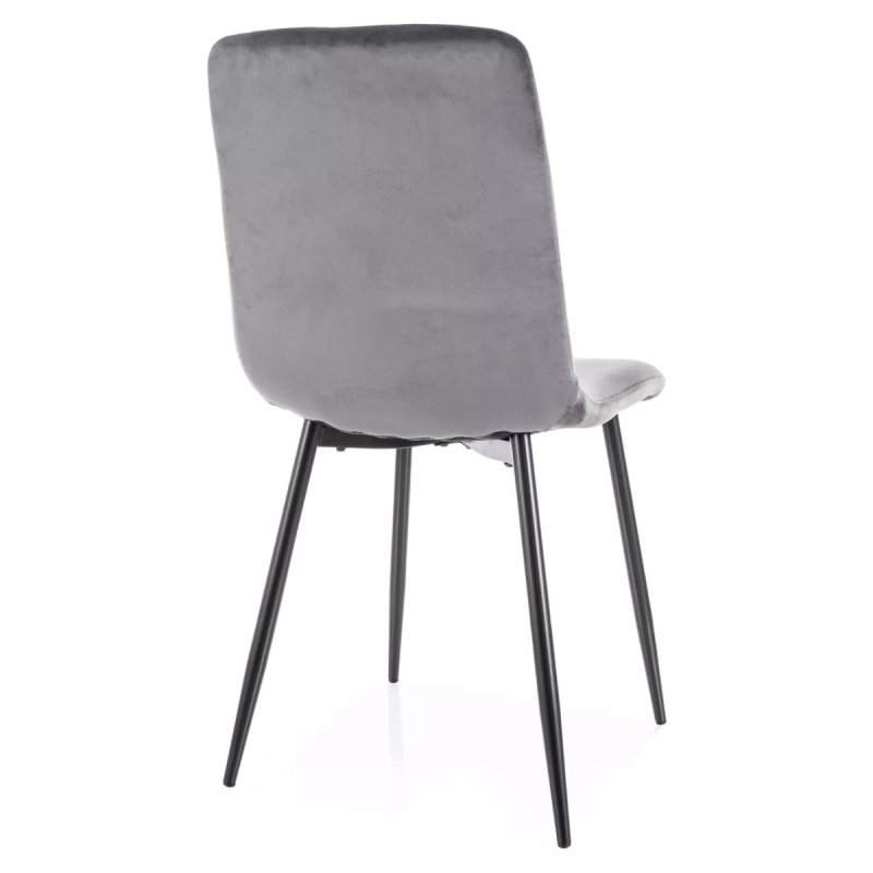 Krzesło tapicerowane Daren Velvet Bluvel 14 szare