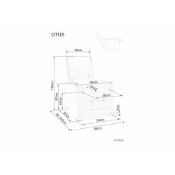 Fotel rozkładany Otus II Velvet 38 cappuccino