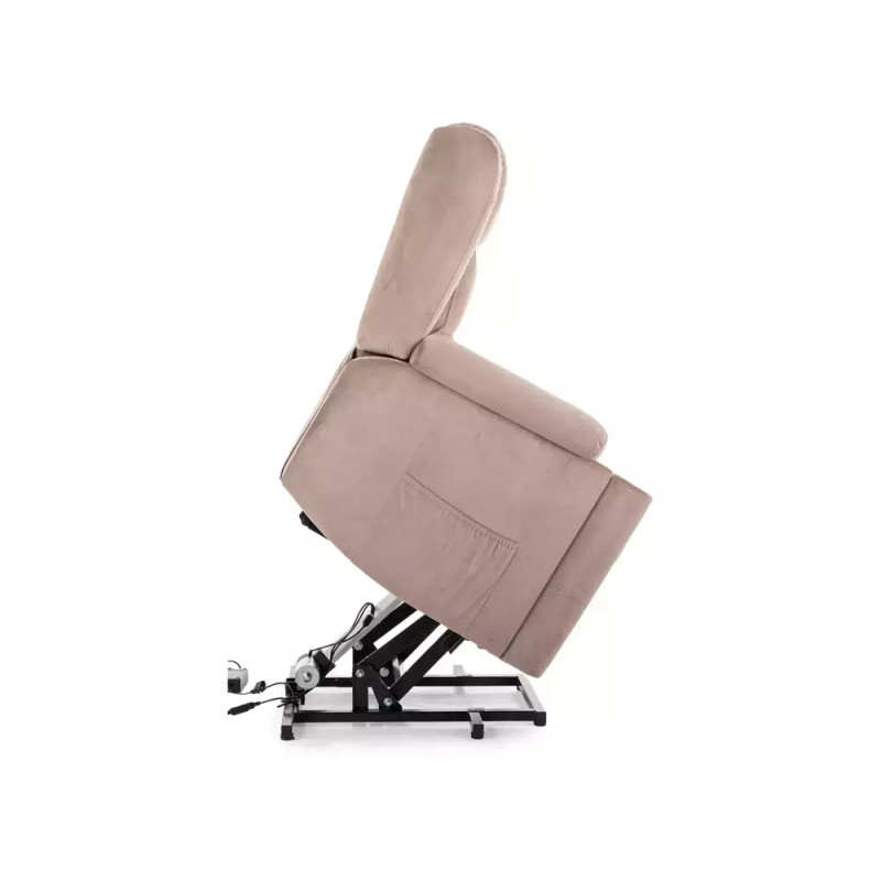 Fotel rozkładany Minos Velvet 40 ciemny beż