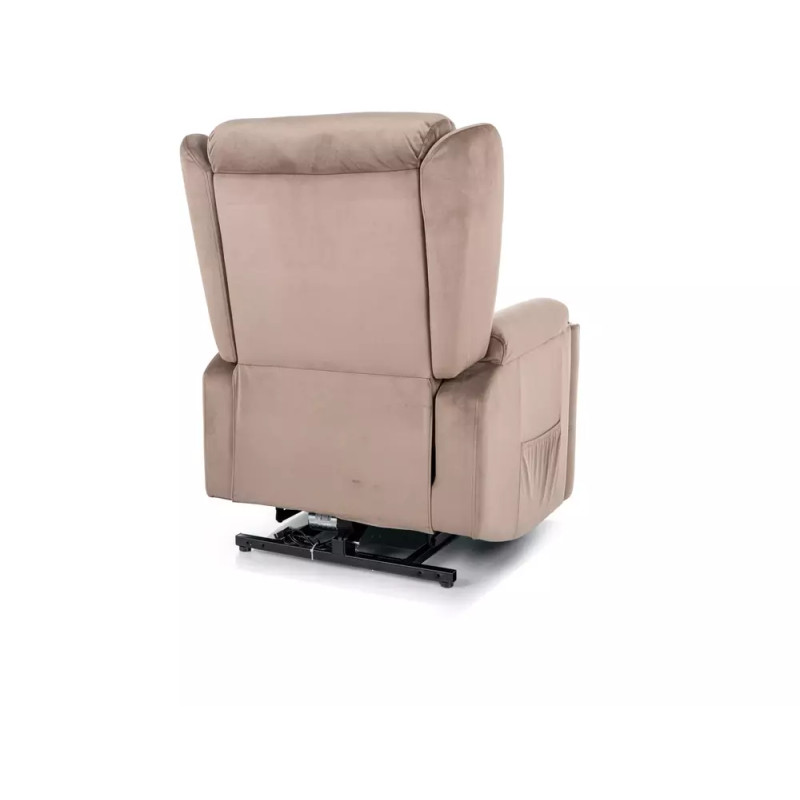 Fotel rozkładany Minos Velvet 40 ciemny beż