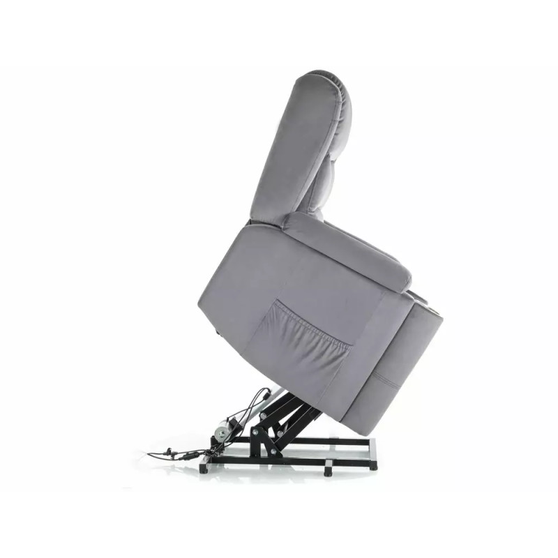 Fotel rozkładany Minos Velvet 14 szary