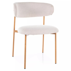 Krzesło tapicerowane Elton D Brego 22 jasny beż