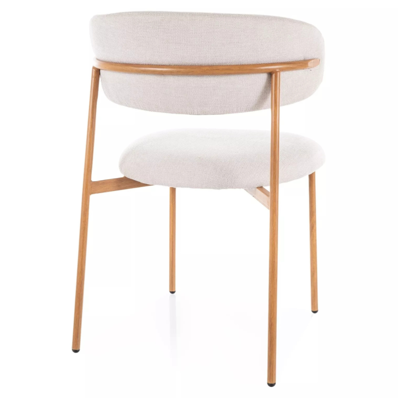 Krzesło tapicerowane Elton D Brego 22 jasny beż