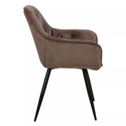 Krzesło tapicerowane Cherry Velvet Bluvel 38 cappuccino