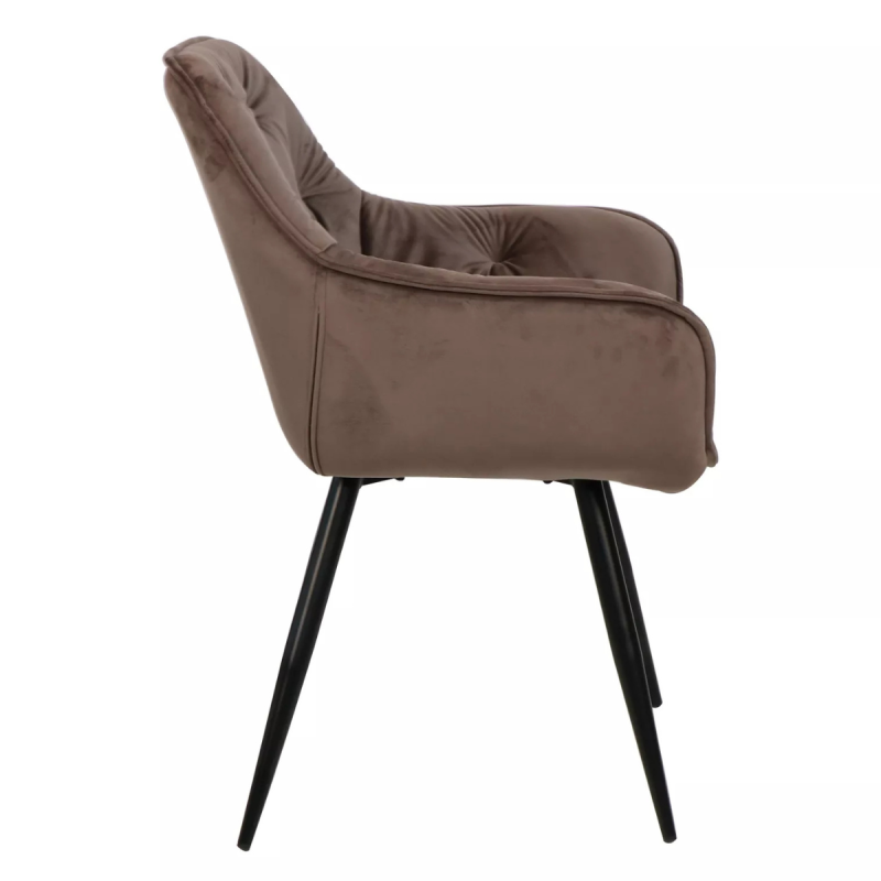 Krzesło tapicerowane Cherry Velvet Bluvel 38 cappuccino