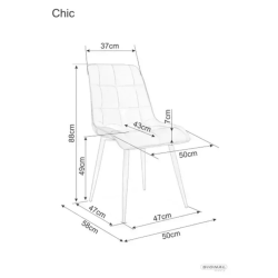 Krzesło tapicerowane Chic Brego Kaszmir Brego 34 beżowe