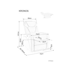 Fotel rozkładany Kronos Velvet 38 cappuccino