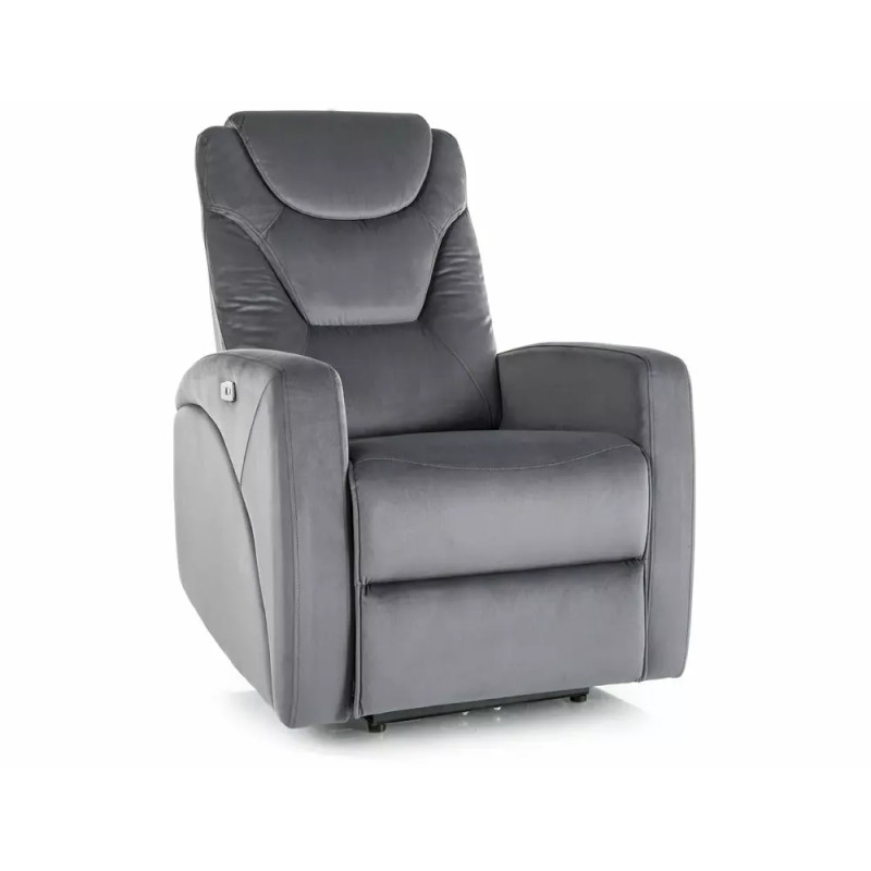 Fotel rozkładany Kronos Velvet 14 szary