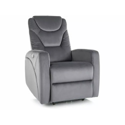 Fotel rozkładany Kronos Velvet 14 szary