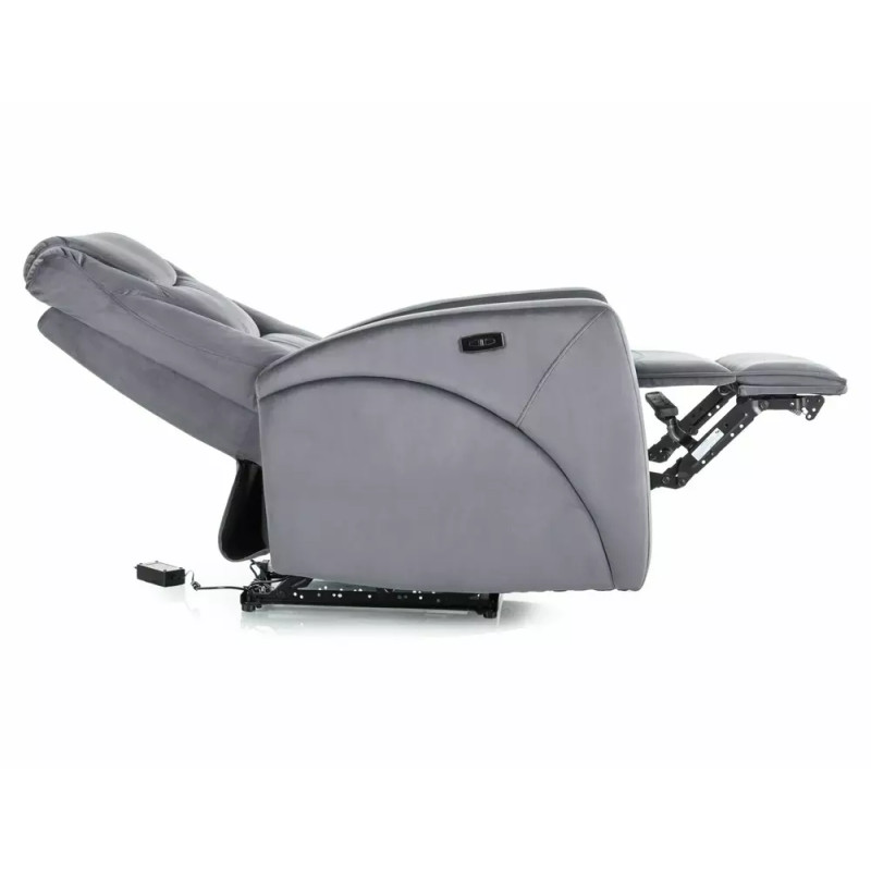 Fotel rozkładany Kronos Velvet 14 szary