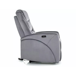 Fotel rozkładany Kronos Velvet 14 szary