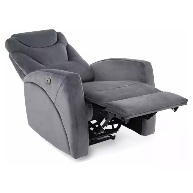 Fotel rozkładany Kronos Velvet 14 szary