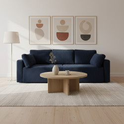 Nowoczesna sofa Bianca granatowa z funkcją spania