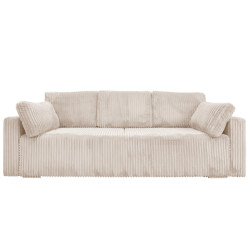 Nowoczesna sofa Bianca kremowa z funkcją spania