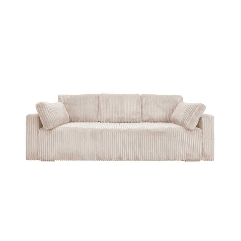 Nowoczesna sofa Bianca kremowa z funkcją spania