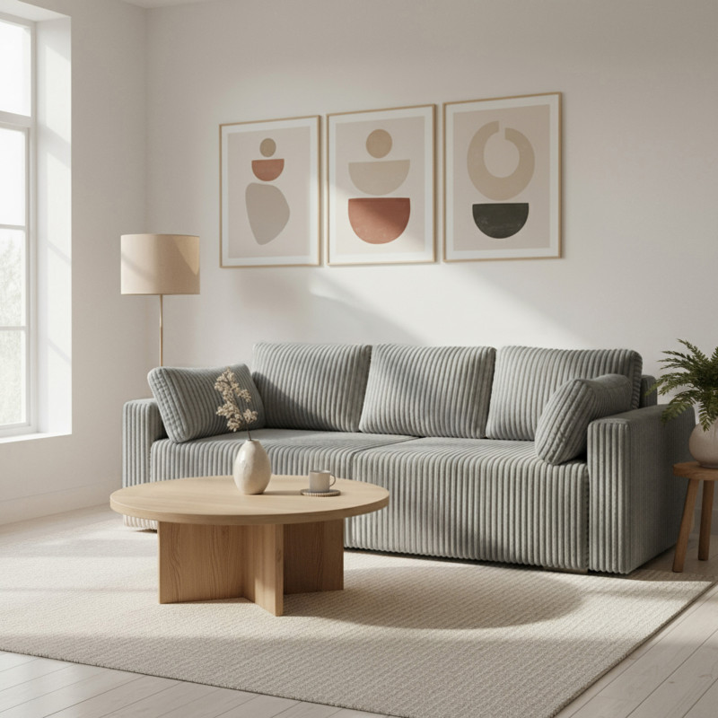 Nowoczesna sofa Bianca szara z funkcją spania